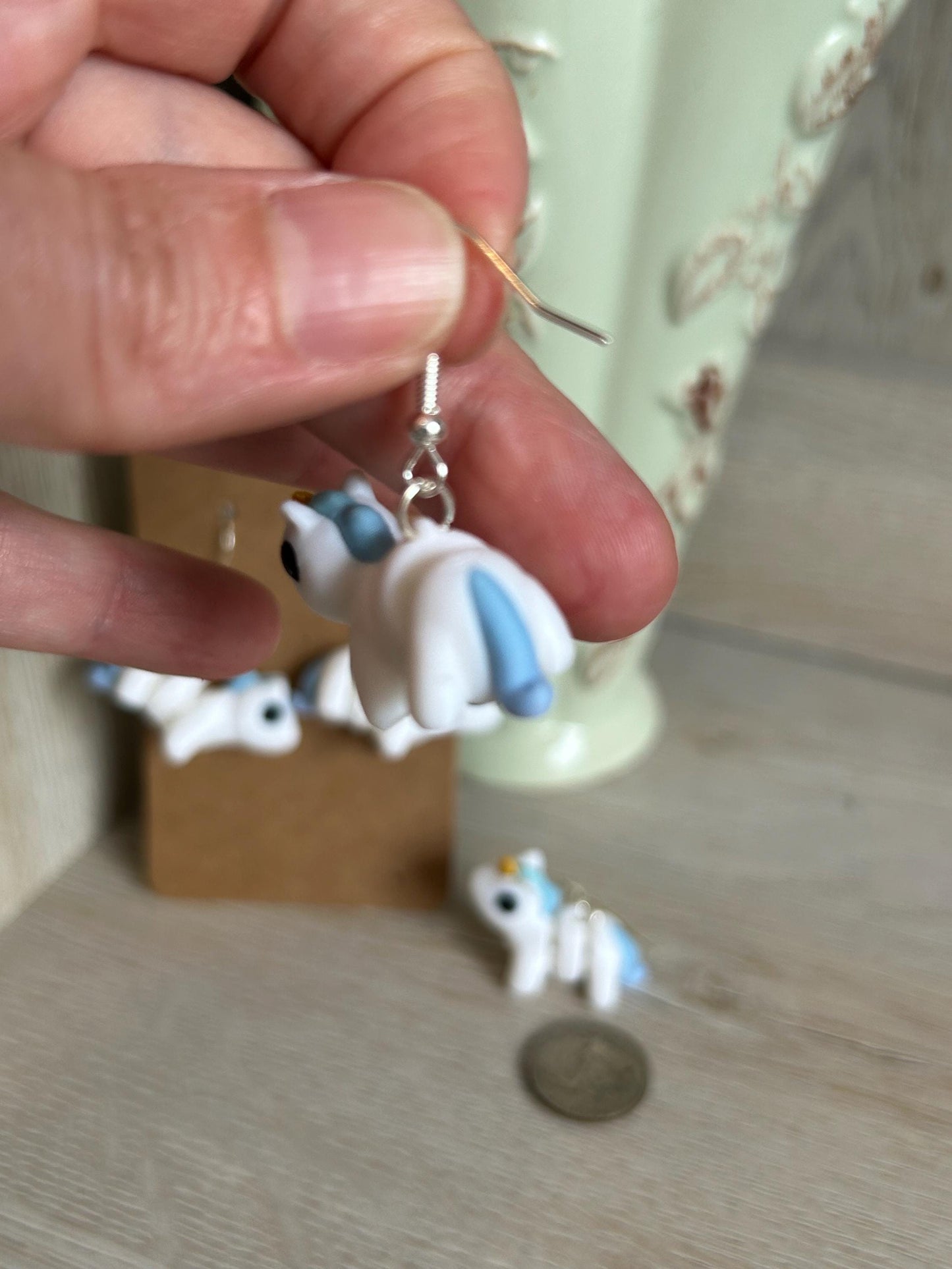 Articulated Unicorn Drop Earrings