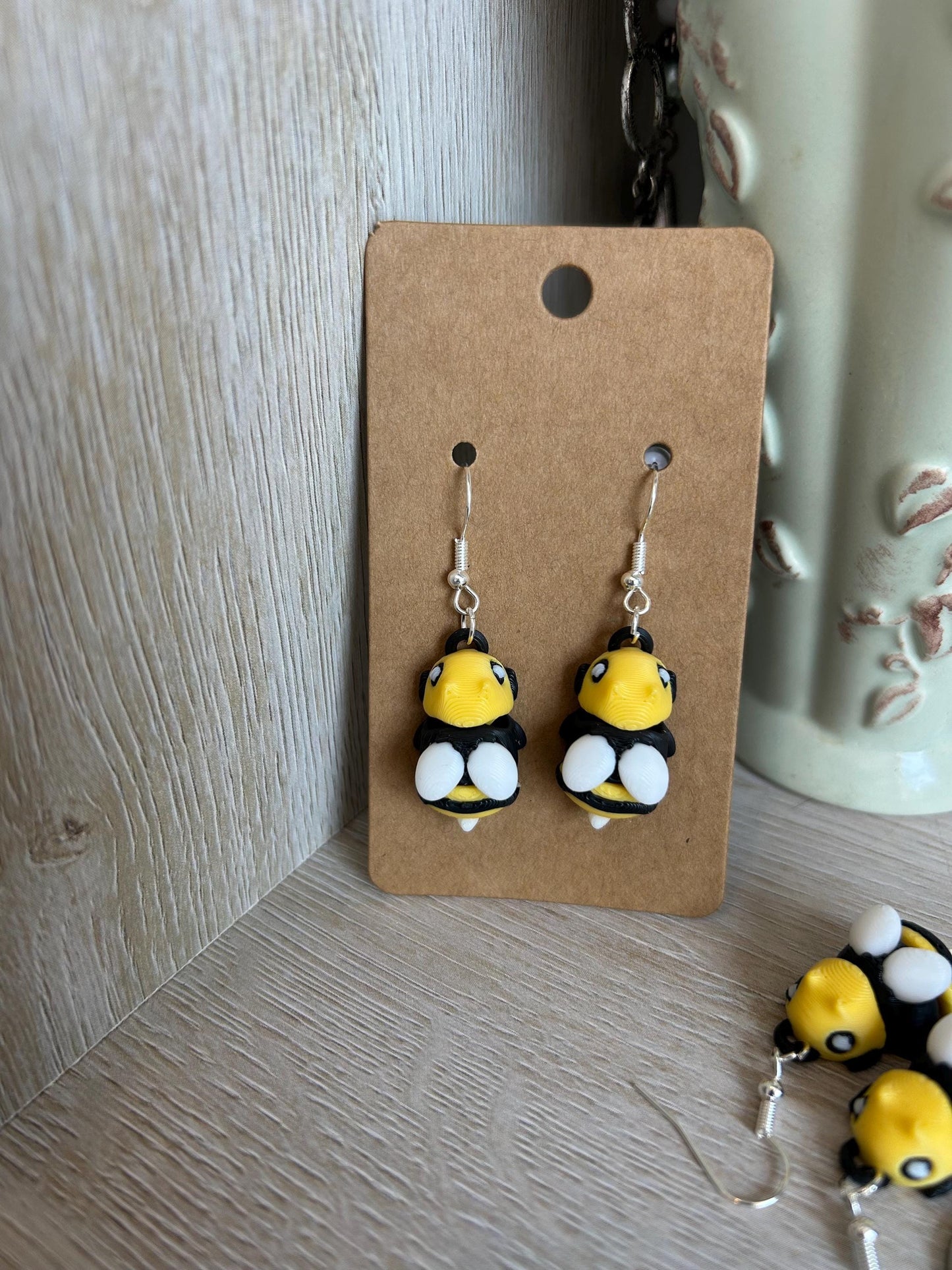 Articulated Bee Dangly Earrings