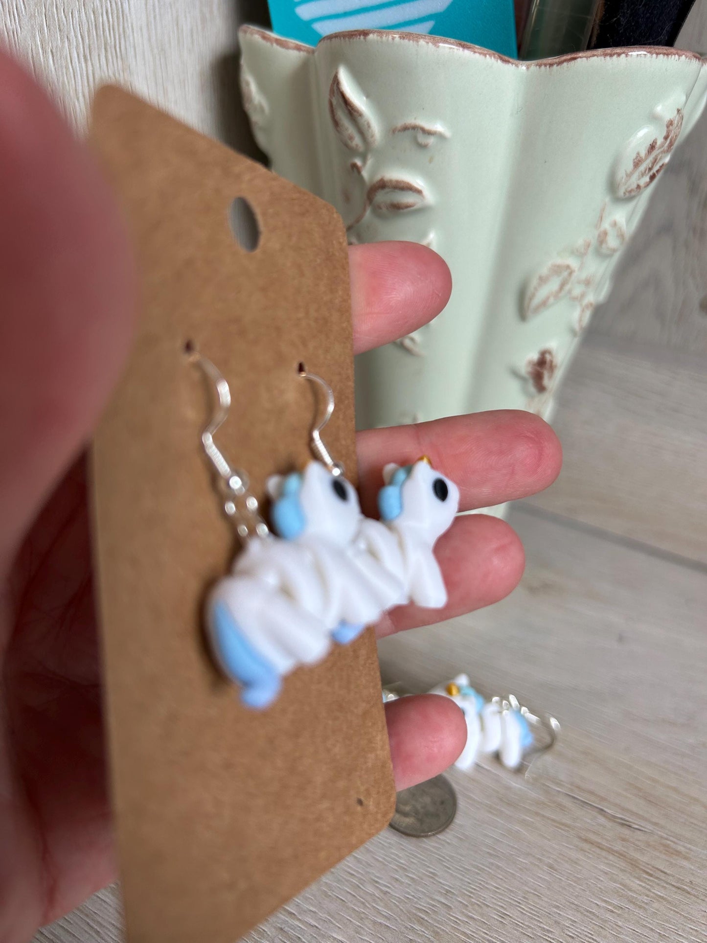 Articulated Unicorn Drop Earrings