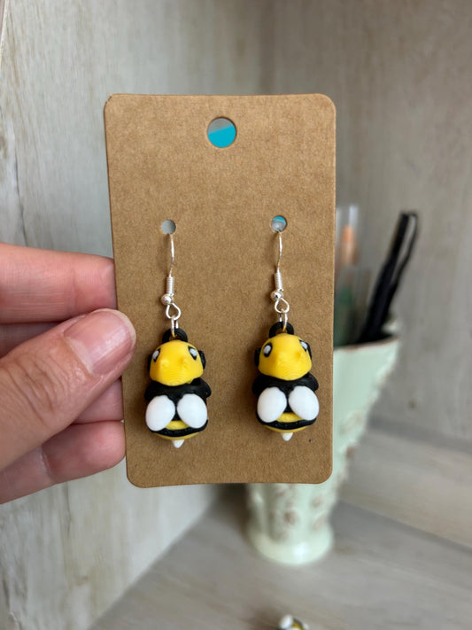 Articulated Bee Dangly Earrings