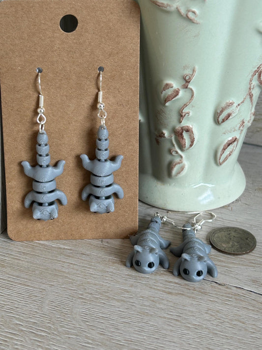 Articulated Dangly Cat Earrings